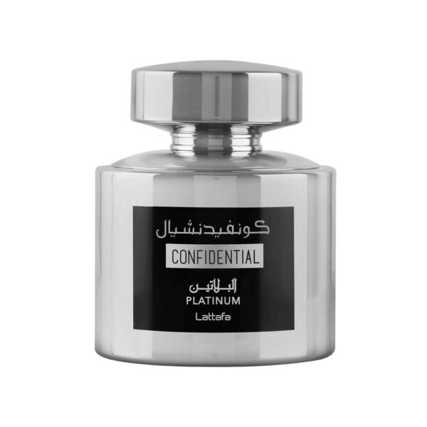 Lattafa Confidential Platinum Eau De Parfum 100ml for Long Lasting Refreshing Fragrance