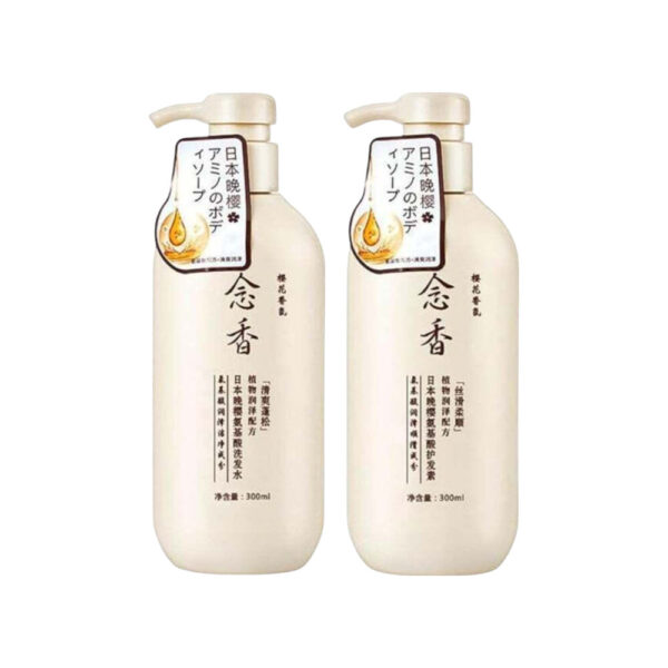 Sakura Evening Primrose Japanese Shampoo & Conditioner for Hair Loss & Growth for Soft & Thick Hair
