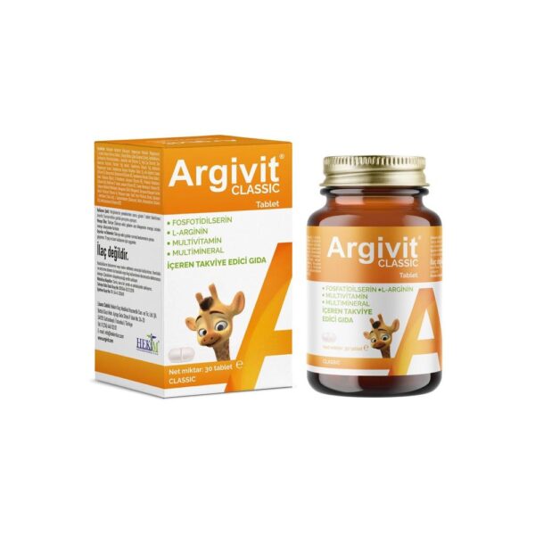 Argivit Classic L-Arginine, Multivitamin, Multi-Mineral Tablet 30 Pieces