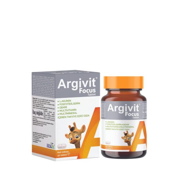 Argivit Focus Phosphatidilcerin, L-Arginine, Multivitamin and Multi-Mineral Tablet 30 Pieces