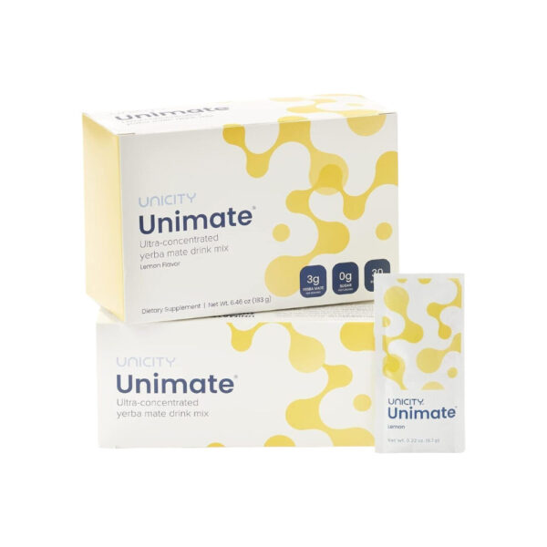 UNICITY Unimate Anti-Aging Lemon Powder, 1 Count, Green Tea, 0.09 Kilogram