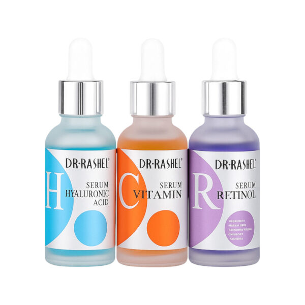 Dr Rashel Complete Face Serum Set Vitamin C Serum, Retinol Serum, Hyaluronic Acid Serum