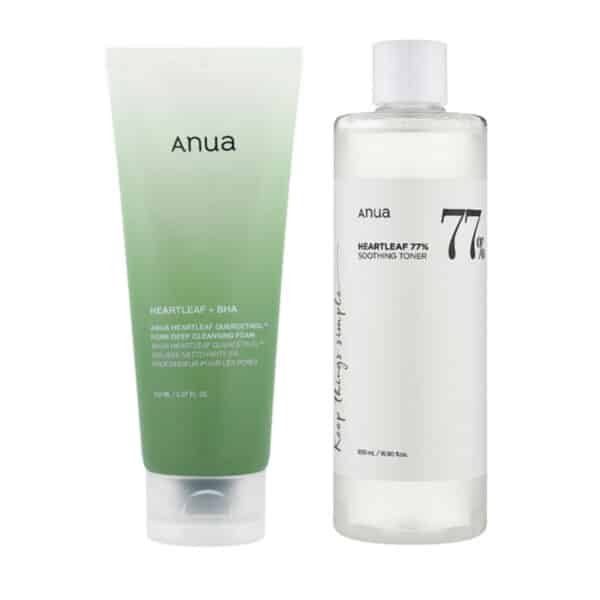 Heartleaf Quercetinol Pore Deep Cleansing Foam 150ml + Heartleaf 77% Soothing Toner 250ml SET