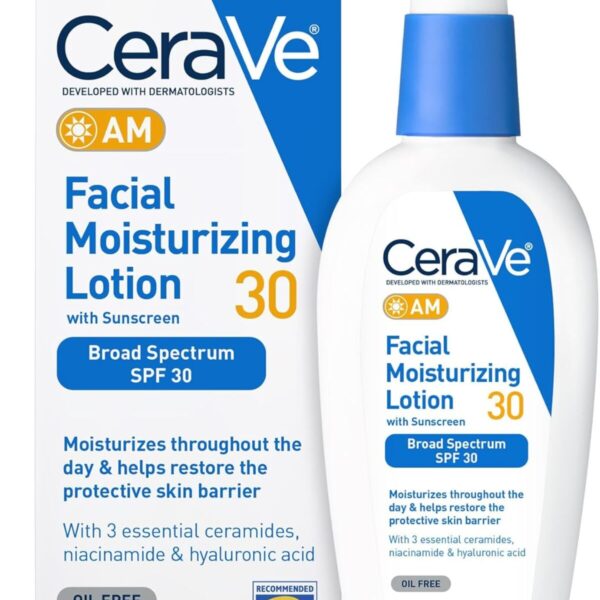 Facial Moisturizing Lotion AM SPF 30, 3 oz, Daily Face Moisturizer with SPF