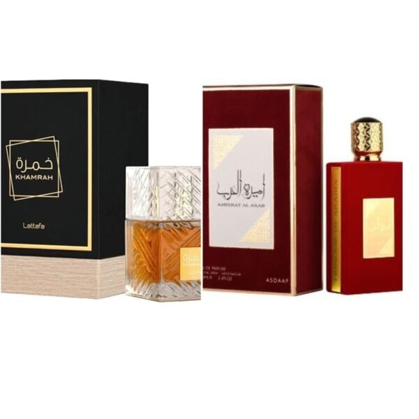 Perfumes Khamrah 100 ml and Lattafa Ameerat Al Arab 100ml