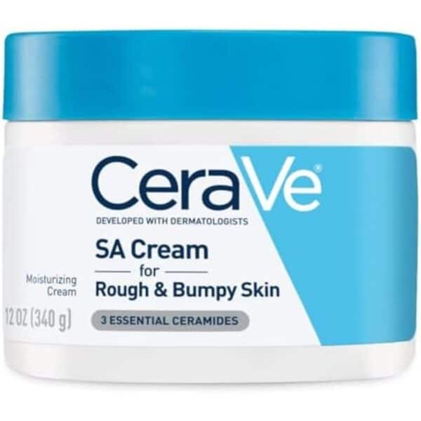 CeraVe SA Cream, 12 oz, Renewing Salicylic Acid Body Cream for Rough and Bumpy Skin, Fragrance Free