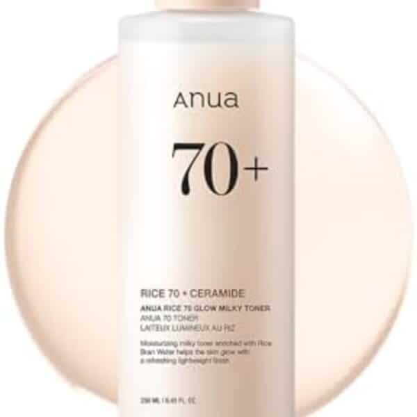 Rice 70 Glow Milky Toner, for Glass Skin, Rice Water, Niacinamide, Ceramides, Panthenol