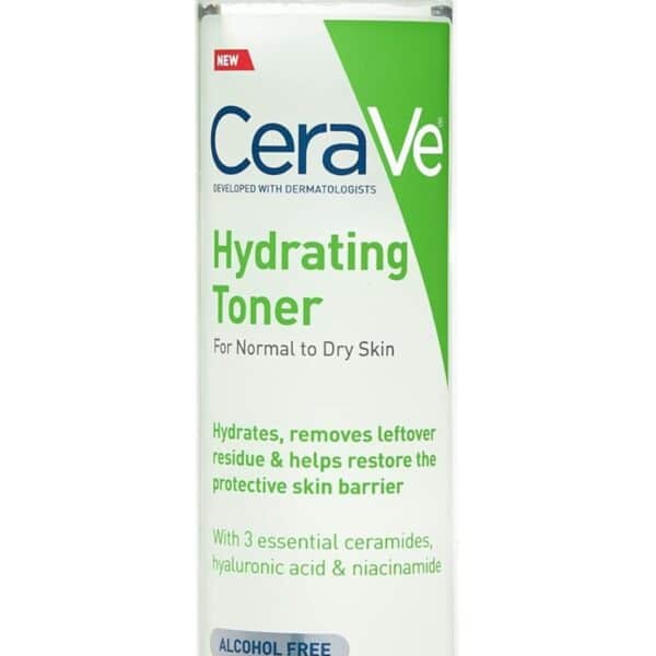 تونر مرطب للوجه خالي من الكحول مع حمض الهيالورونيك والنياسيناميد والسيراميد