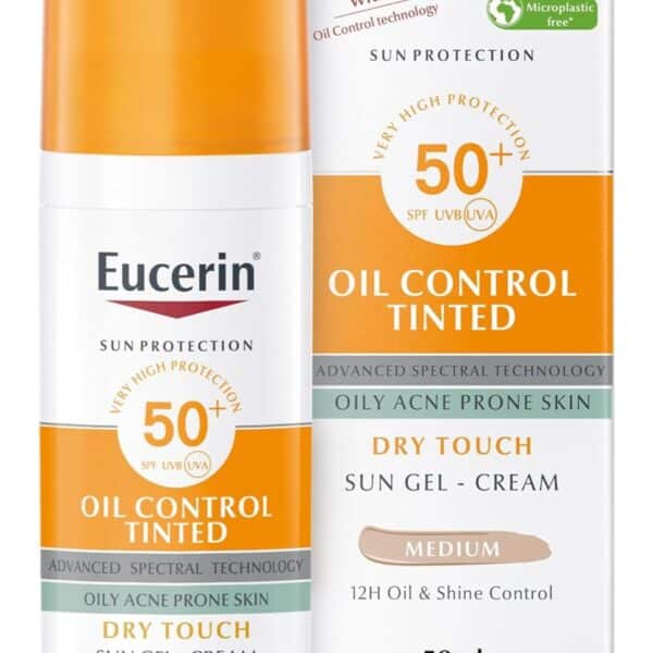 Face Sunscreen Oil Control Tinted Gel-High UVA/UVB Protection, SPF 50+ , For Oily Acne-Prone