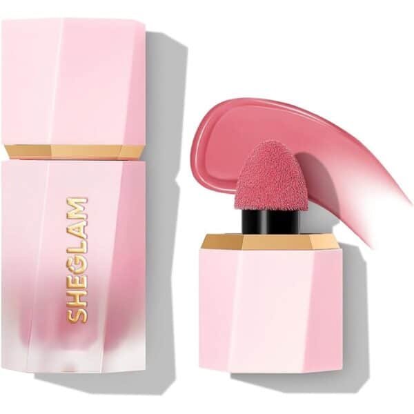Makeup -  Liquid Blush Matte Finish - Waterproof Gel-Cream Blush with Sponge -Rose ritual