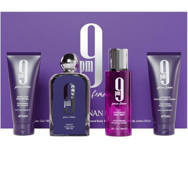 Gift Set 9 Parfum 100 ML + Shower Gel 100 ML + Body Lotion100 ML + Body Mist 150 ML