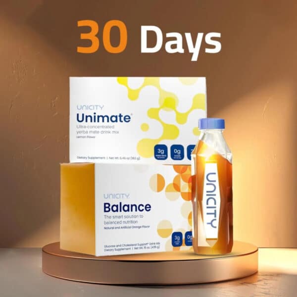 نظام Feel Great - Unimate + Balance + زجاجة مجانية (عبوة شهر واحد)