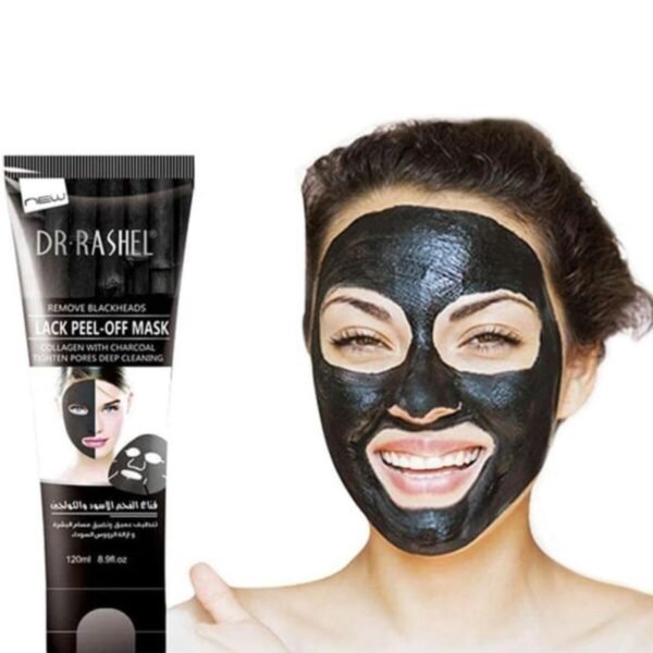 Dr. Rashel Blackhead Remover & Black Peel Off Mask with Collagen & Bamboo Charcoal for Face