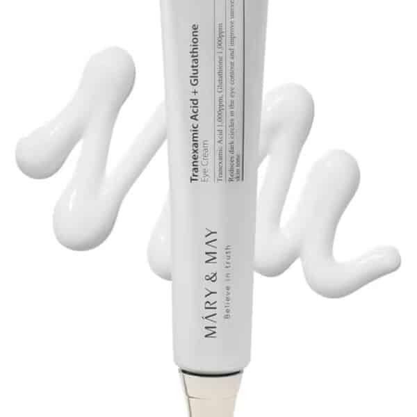 Mary&May Tranexamic Acid + Glutathione Eye Cream, Tranexamic Acid 1.05 Fl Oz / 30ml | Reduces Dark
