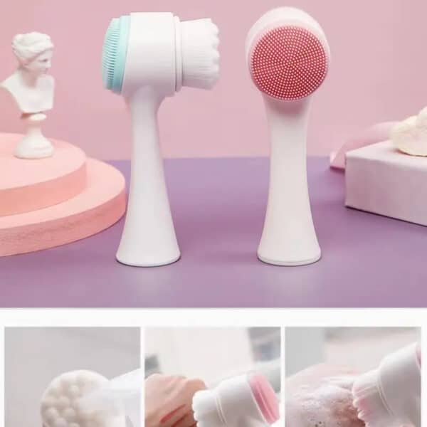 Dual Function Colorful Skin Cleansing and Massage Brush - Peeling and Pore Cleanser