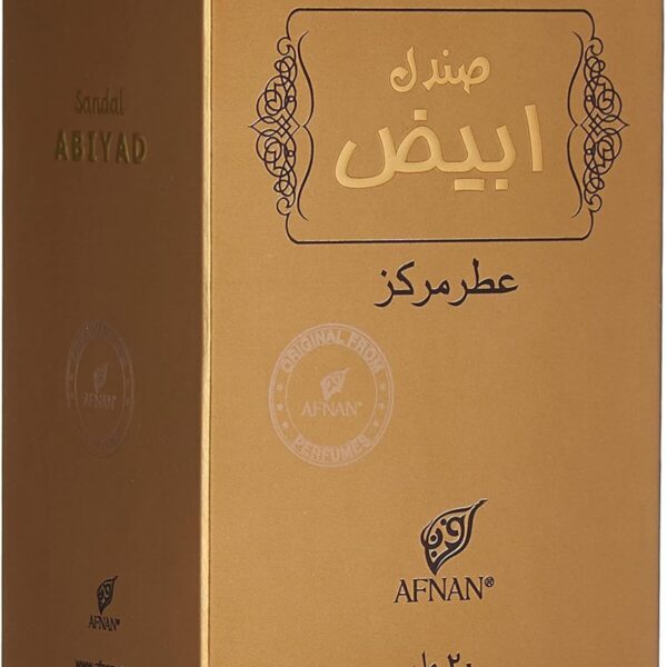 Sandal Abiyadh Unisex Concentrated Perfume Oil, 20 ml