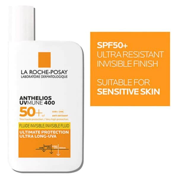 SPF50+ Anthelios Uvmune 400 Invisible Fluid, 50 ml