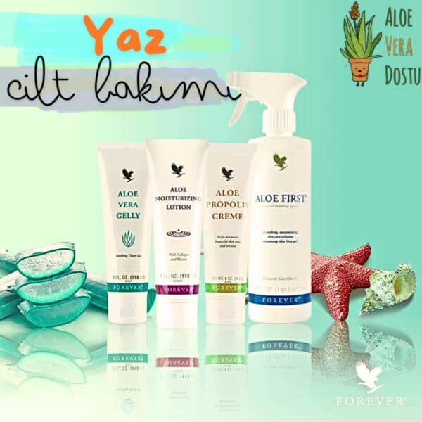 Summer Skin Care Set - Forever Aloe Gelly Cream and Propolis Cream - Moisturizing Lotion