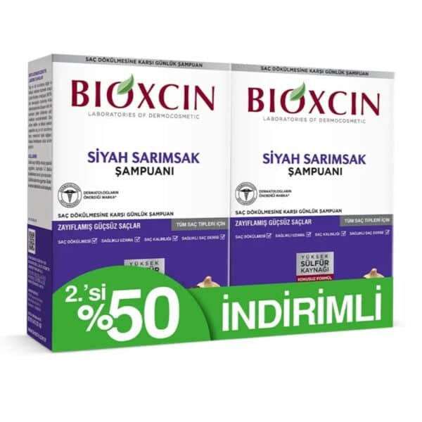 Siyah Sarımsak Saç Dökülmesine Karşı 2. Si %50  Şampuan 300ml 5x2