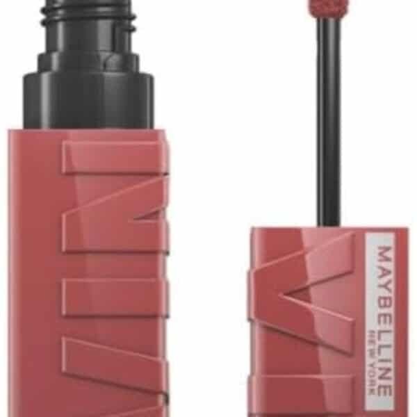 Super Stay Vinyl Ink - Shiny Lipstick, Long Lasting, Tinted Peach Liquid, Cheeky 35