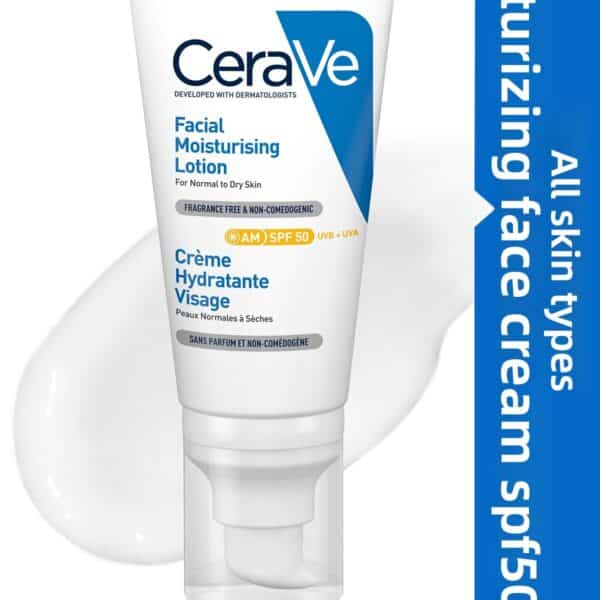 لوشن مرطب للوجه بعامل حماية من الشمس 50، 52 مل