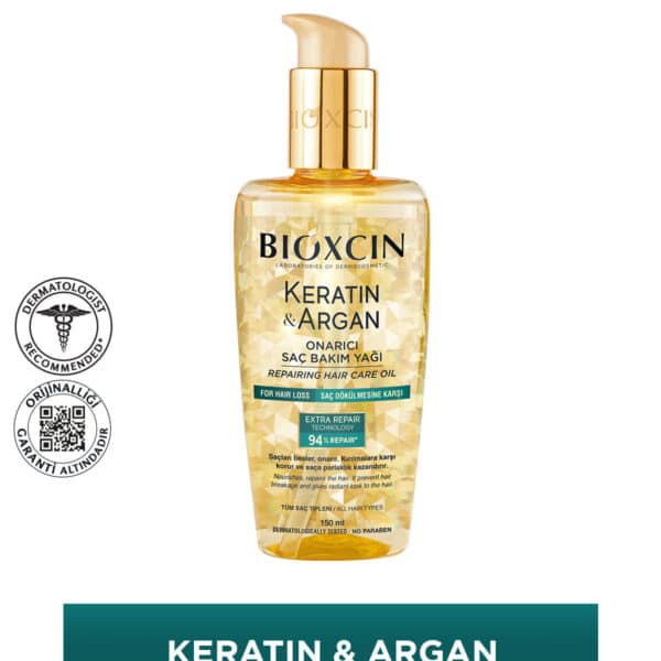زيت العناية بالكيراتين والأرغان لإصلاح الشعر 150 مل - للشعر التالف والحساس