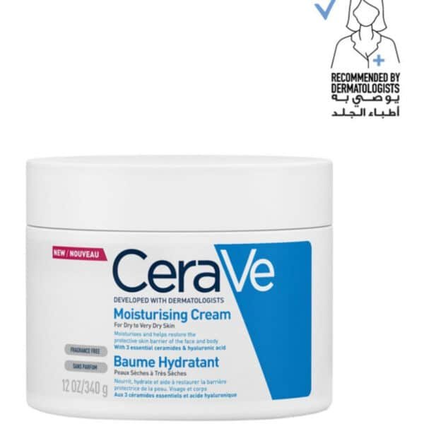 CeraVe 340gr Moisturizing Face and Body Cream Containing Ceramide and Hyaluronic Acid - Dry Skin