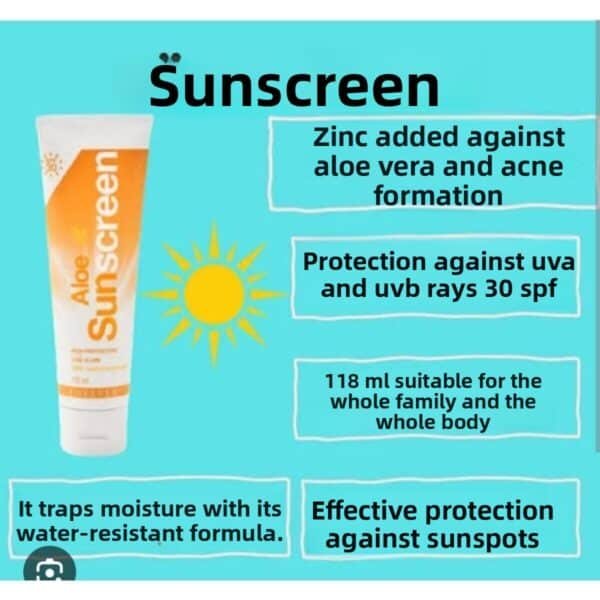 Aloe Sunscreen-Provides Spf 30 Protection Against Uva and Uvb Rays.-Sunscreen Cream
