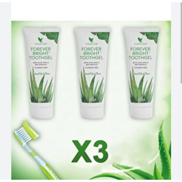 معجون أسنان برايت توث جل بخلاصة الصبار - ١٣٠ جرام، ٣ قطع ٣٤٦٧٠٣٢٨٣